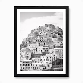 Positano, Italy, Black And White Photography 2 Art Print