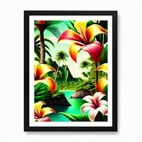 Tropical Background Art Print