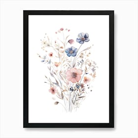 Watercolor Flowers 15 Art Print