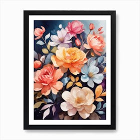 Flowers Painting Art Print