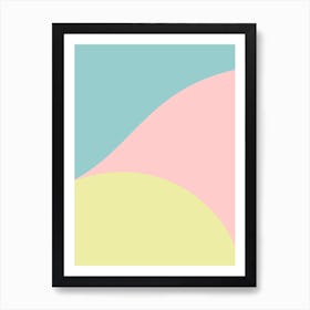 Soft Color Abstract Waves 4 Art Print