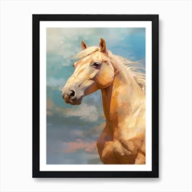 Horse Painting With Clouds Art Print