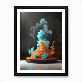 Smoke On A Black Background Art Print