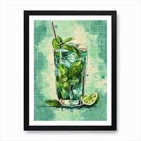 Caipirinha Watercolour Inspired 3 Art Print