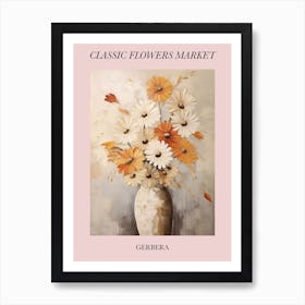 Classic Flowers Market  Gerbera Floral Poster 4 Art Print