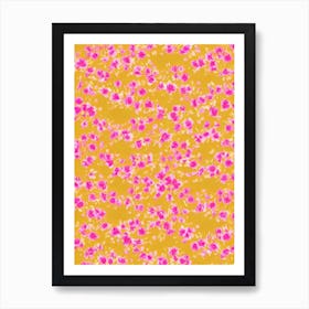 Impatiens Floral Print Warm Tones 2 Flower Art Print