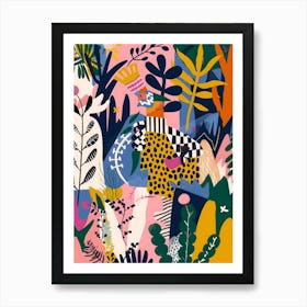 Matisse Inspired, Jungle Pattern, Fauvism Style Art Print