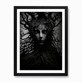 Dark Forest Lady 1 Art Print