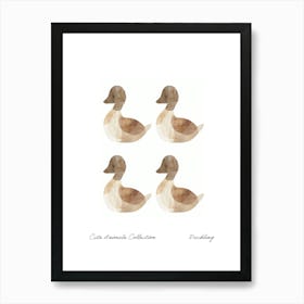 Cute Animals Collection Duckling 1 Art Print