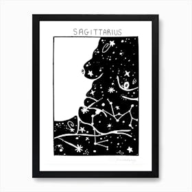 Celestial Bodies Sagittarius Art Print