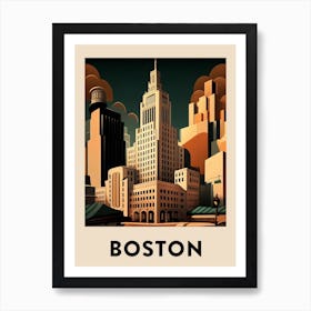 Boston 2 Vintage Travel Poster Art Print
