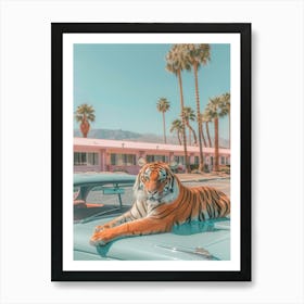 Tiger In Palm Springs Art Print