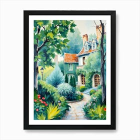 House In The Garden Art Print