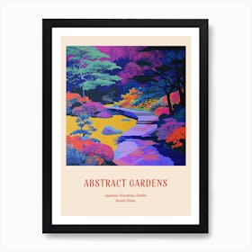 Colourful Gardens Japanese Friendship Garden Usa 2 Red Poster Art Print