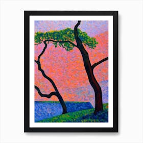 Sand Live Oak Tree Cubist Art Print