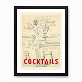 Cocktails Jean Lupoiu Art Print