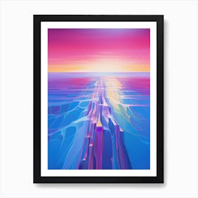 Sunset Over The Ocean 18 Art Print