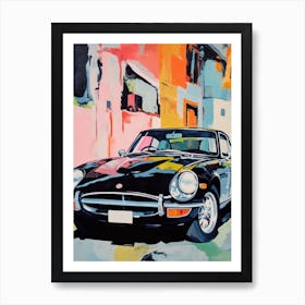 Datsun 240z Vintage Car Matisse Style Drawing Colourful 1 Art Print