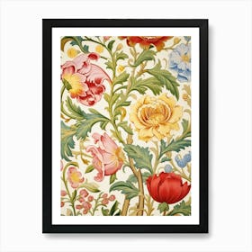 Floral Wallpaper 356 Art Print