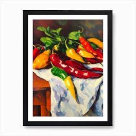 Chili Pepper 2 Cezanne Style vegetable Art Print