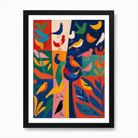 Birds On A Branch 1 Art Print