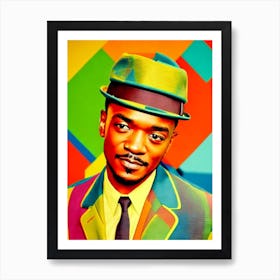 Anthony Mackie Colourful Pop Movies Art Movies Art Print