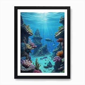 Beauty of underwater world 2 Art Print