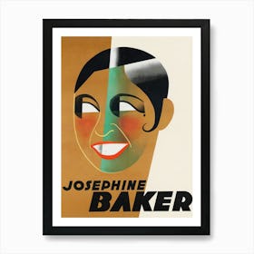 Josephine Baker Art Deco Vintage Poster Poster