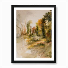 Cottage In The Woods Art Print