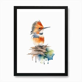 Kingfisher Watercolor Painting Art Print