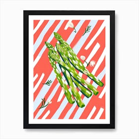 Asparagus Summer Illustration 1 Art Print