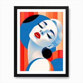 Pretty woman, Pop art Art Print