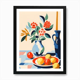 Still Life With Flowers Art Print