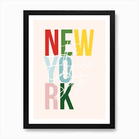 New York The Empire State Color Art Print