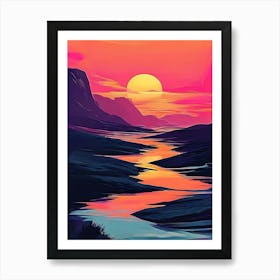 Sunset In The Mountains 12 Art Print