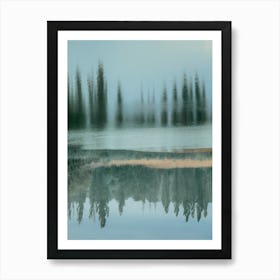 Nature's Landscape. Forest, Lakes, And Reflection In Water. 1 Art Print