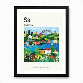 Kids Travel Alphabet  Sydney 1 Art Print