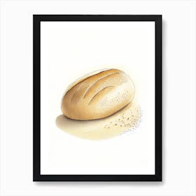 Soft Roll Bread Bakery Product Quentin Blake Illustration Art Print