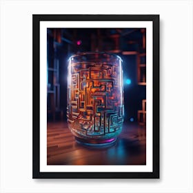 Glass With A Maze Art Print