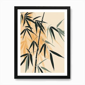 Bamboo Plant Minimalist Illustration 4 Art Print