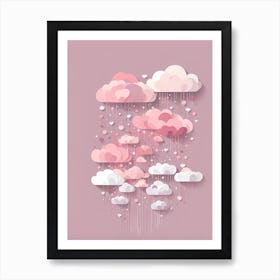 Clouds And Rain MINIMALISTIC VECTOR ART Art Print