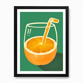 Orange Juice In A Glass Art Print