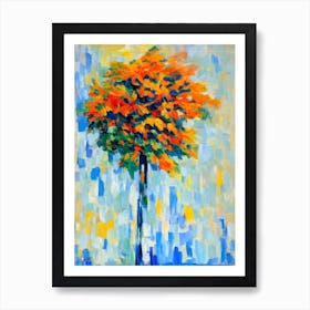 Orange Tree Matisse Inspired Flower Art Print