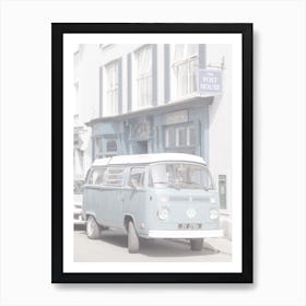 Blue Beach Van Art Print