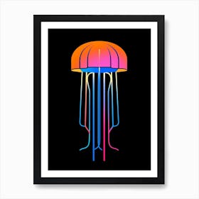 Jellyfish Abstract Pop Art 3 Art Print