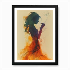 Smokey Woman 2 Art Print