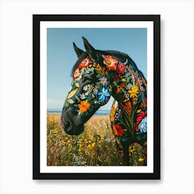 Painted Horse portrait Art Print