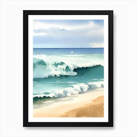 Cronulla Beach 3, Australia Watercolour Art Print