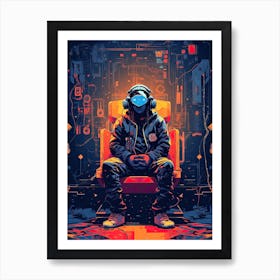 Cyberpunk gamer Art Print