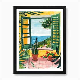 Travel Poster Happy Places Nice 5 Art Print